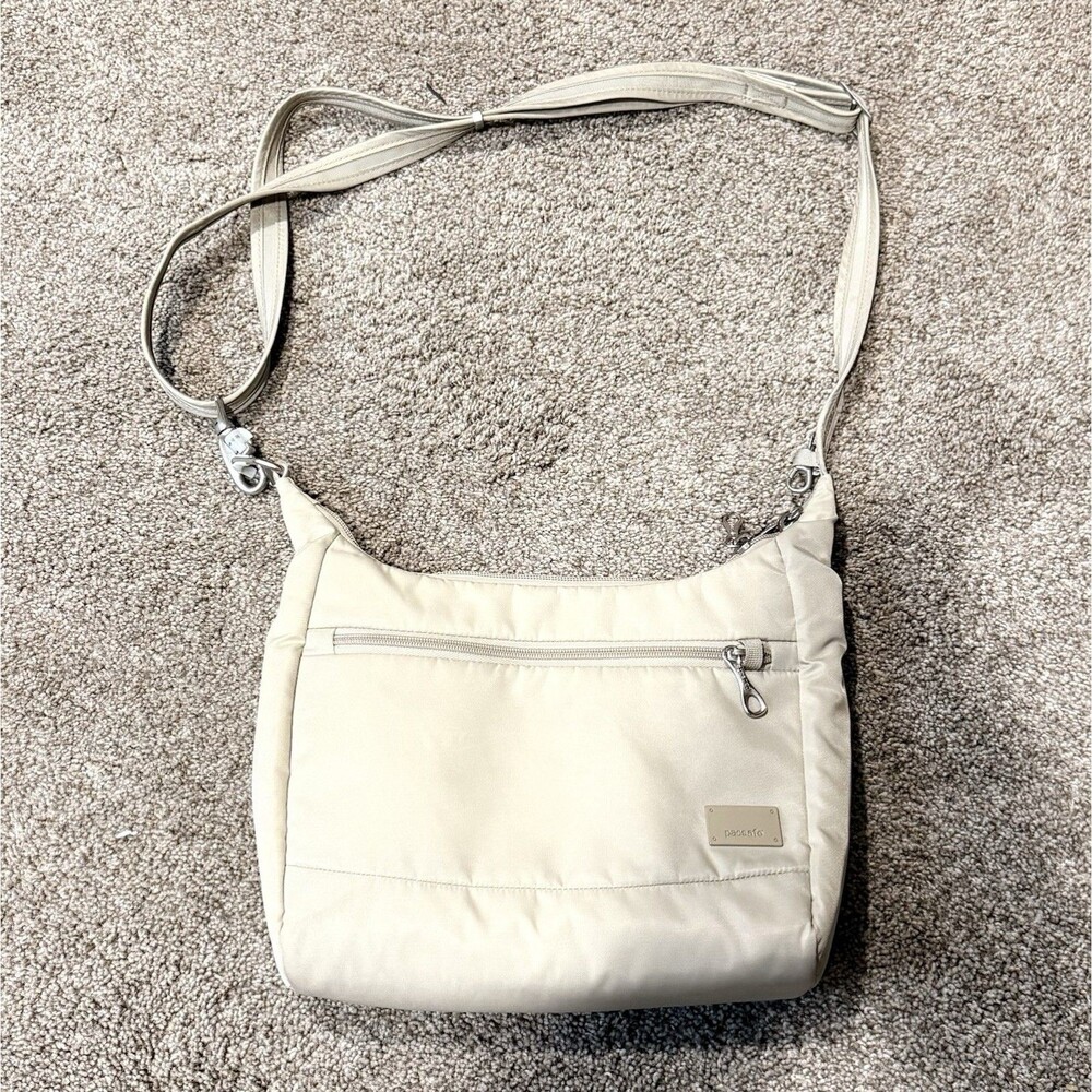 Pacsafe Citysafe Beige  CS100 RFID Anti theft Crossbody Bag